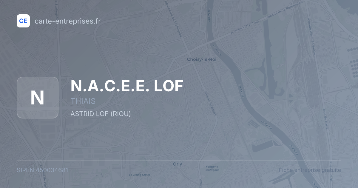 N.A.C.E.E. LOF — 450034681 — fiche entreprise