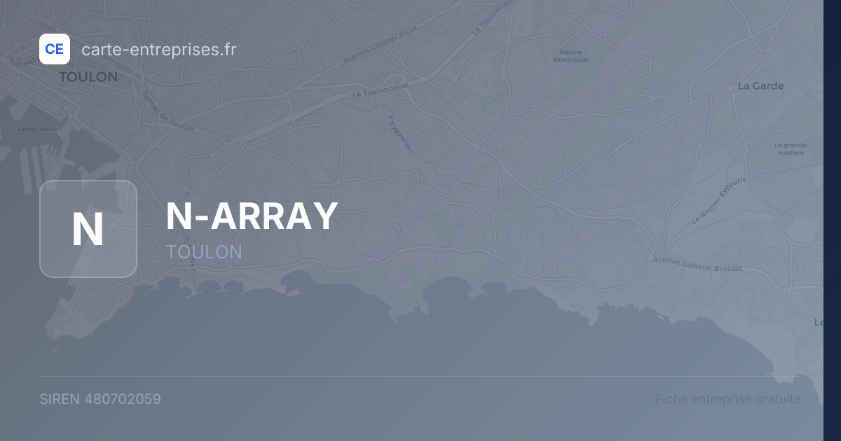 N-ARRAY — 480702059 — fiche entreprise