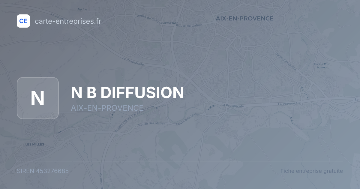 N B DIFFUSION — 453276685 — fiche entreprise