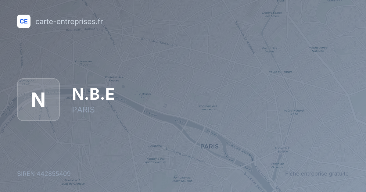 N.B.E — 442855409 — fiche entreprise