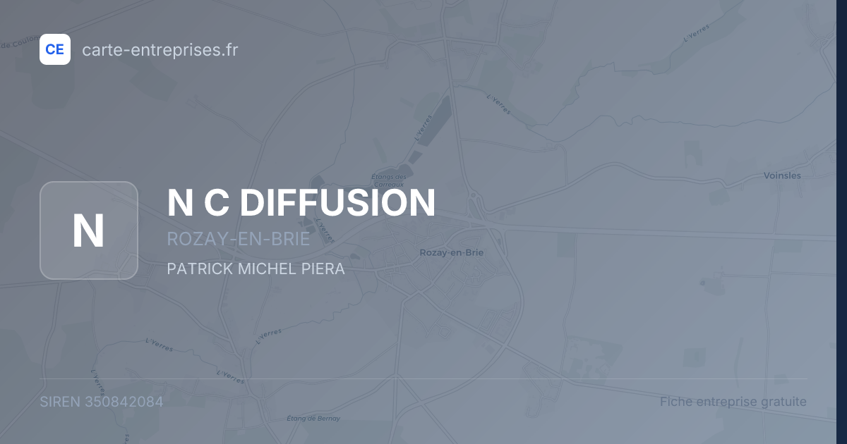 N C DIFFUSION — 350842084 — fiche entreprise