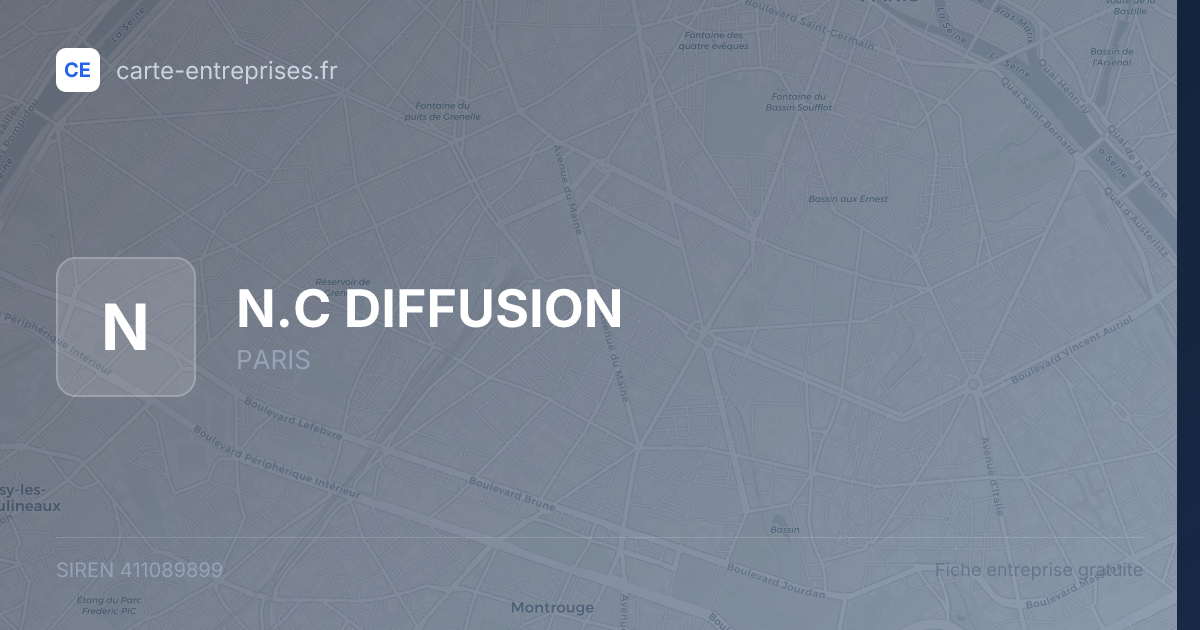 N.C DIFFUSION — 411089899 — fiche entreprise