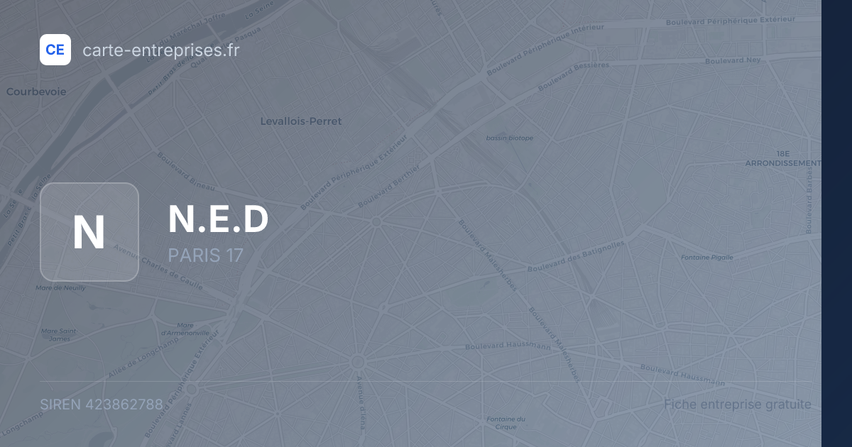 N.E.D — 423862788 — fiche entreprise