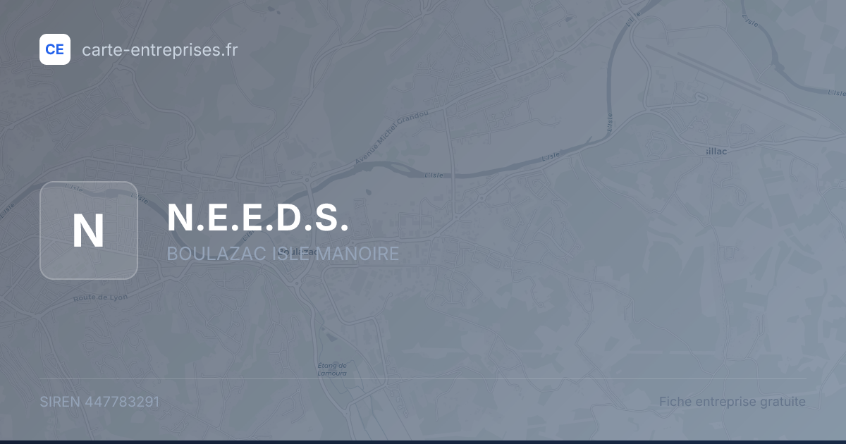 N.E.E.D.S. — 447783291 — fiche entreprise