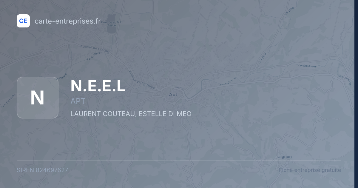 N.E.E.L — 824697627 — fiche entreprise
