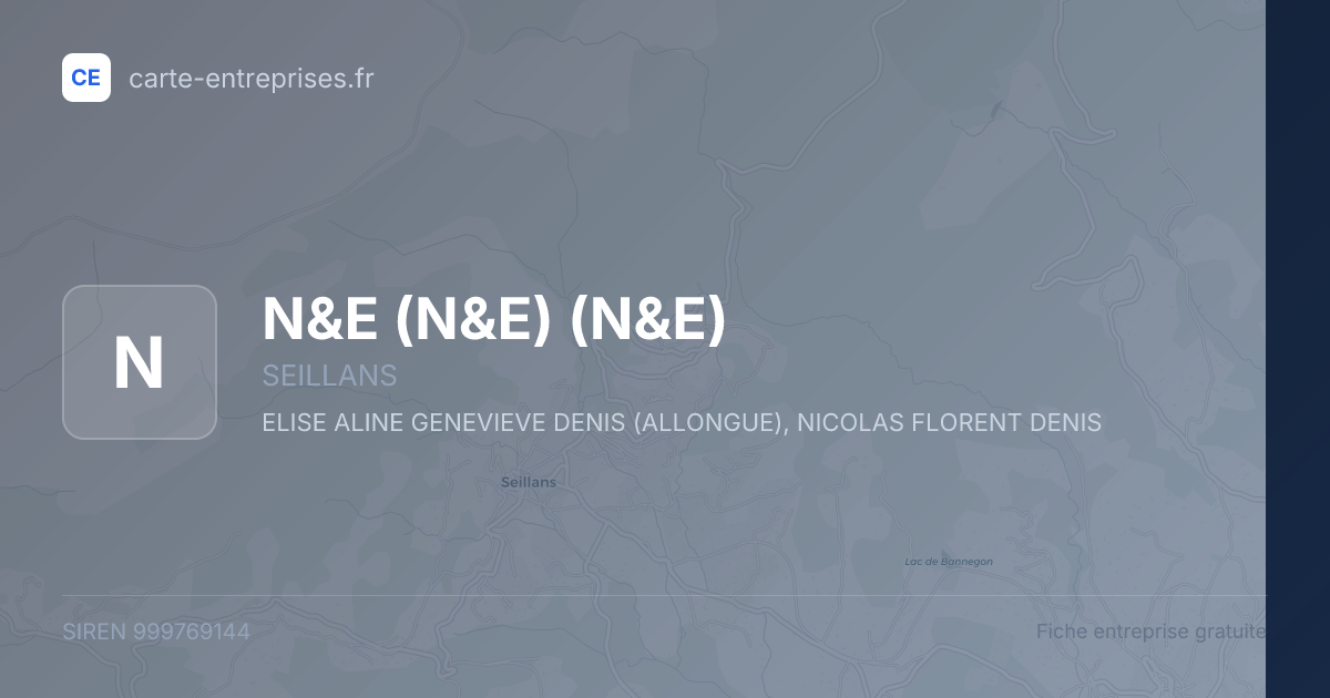 N&E (N&E) (N&E) — 999769144 — fiche entreprise