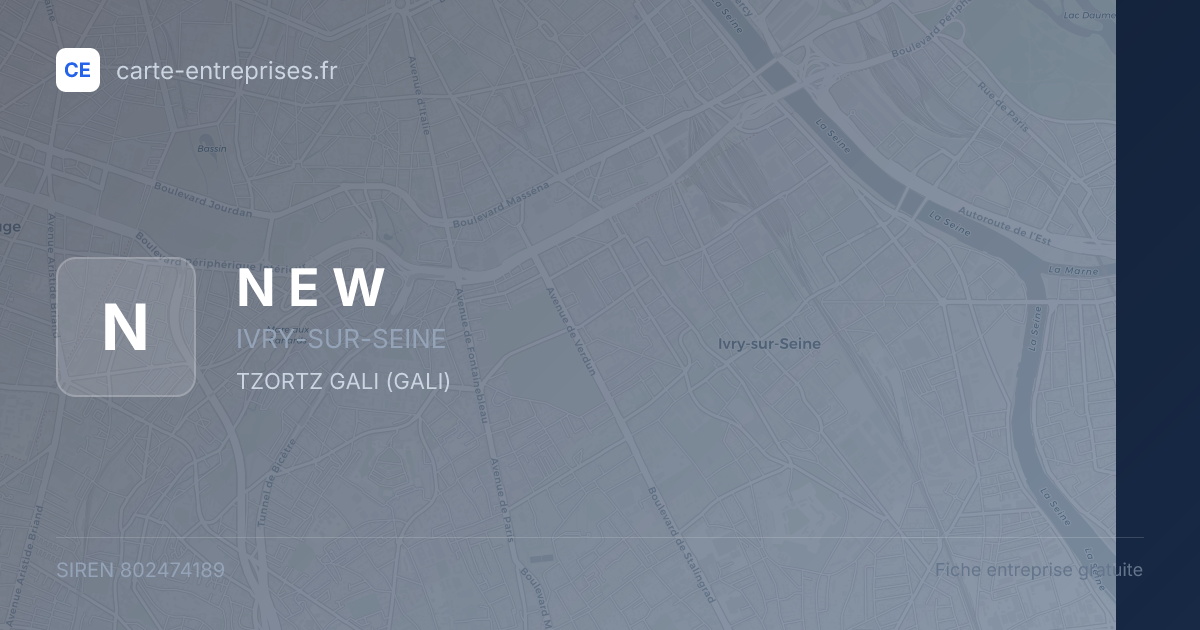 N E W — 802474189 — fiche entreprise