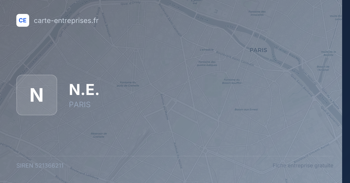N.E. — 521366211 — fiche entreprise