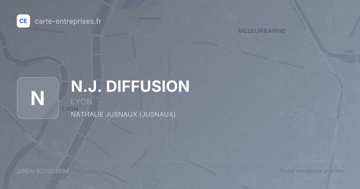 N.J. DIFFUSION — 822923694 — fiche entreprise