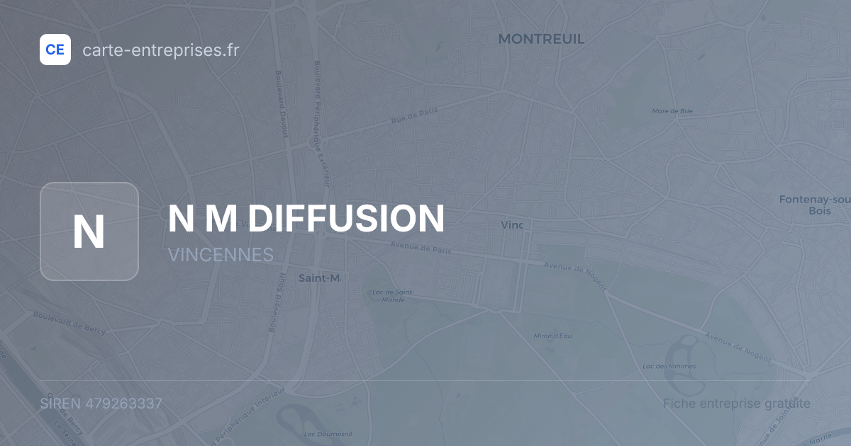 N M DIFFUSION — 479263337 — fiche entreprise