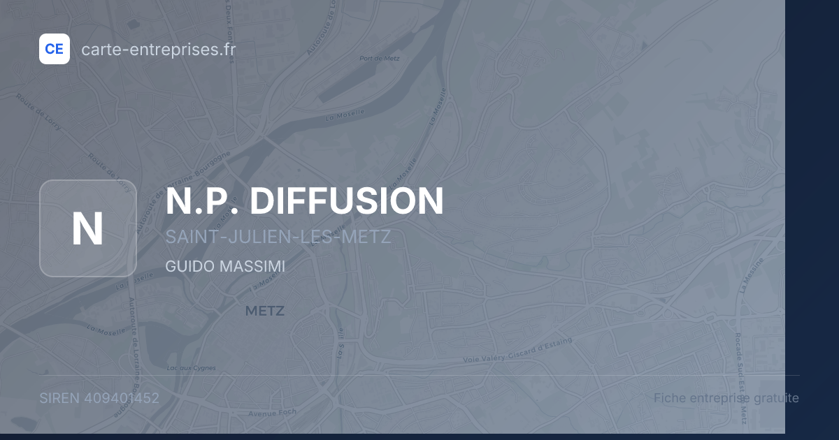 N.P. DIFFUSION — 409401452 — fiche entreprise