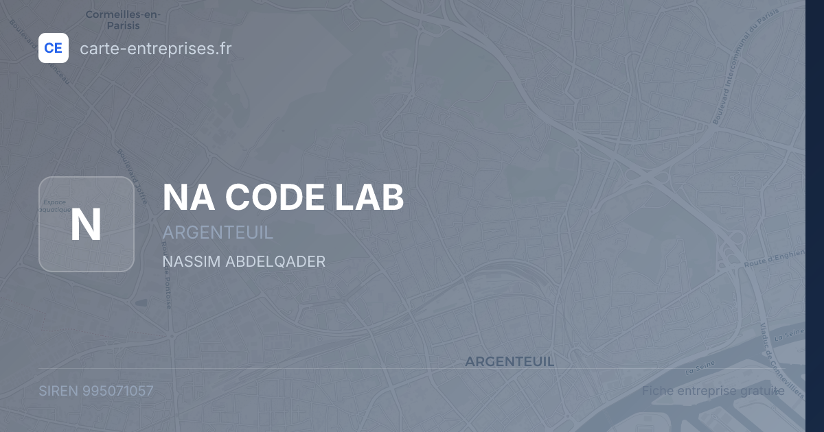 NA CODE LAB — 995071057 — fiche entreprise