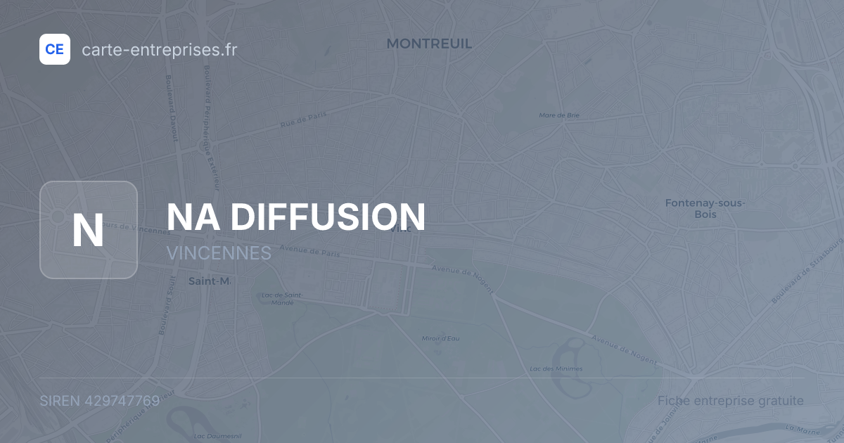 NA DIFFUSION — 429747769 — fiche entreprise