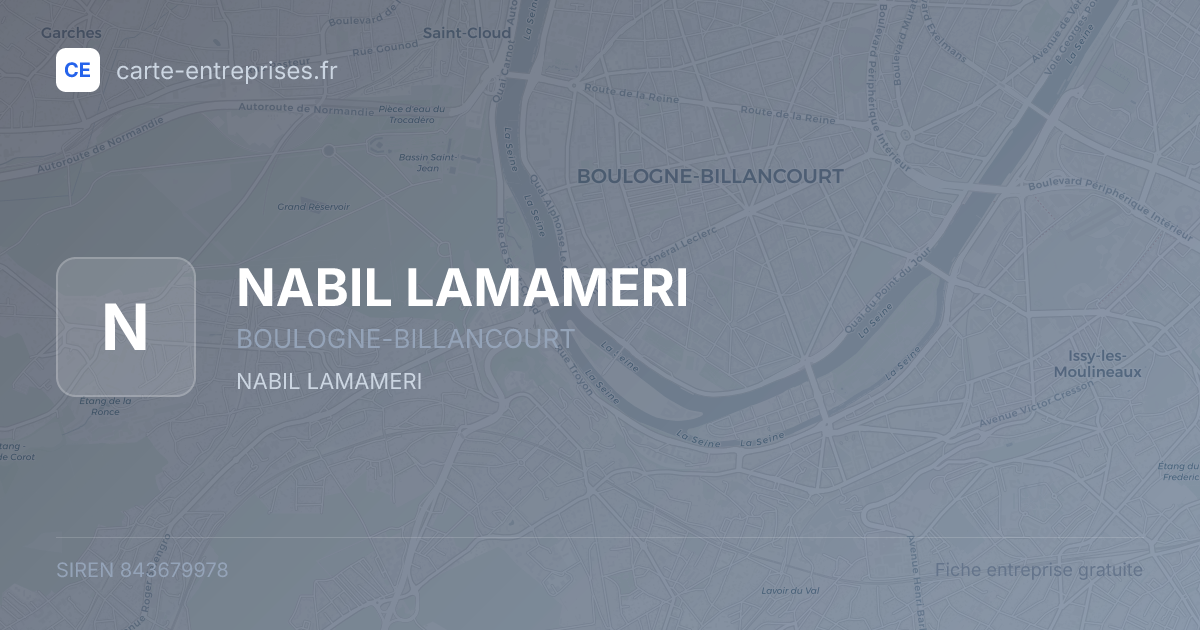 NABIL LAMAMERI — 843679978 — fiche entreprise