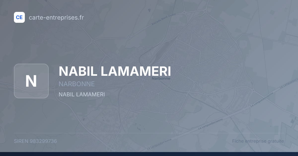 NABIL LAMAMERI — 983299736 — fiche entreprise