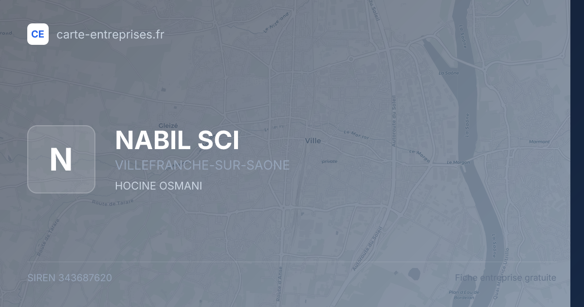 NABIL SCI — 343687620 — fiche entreprise