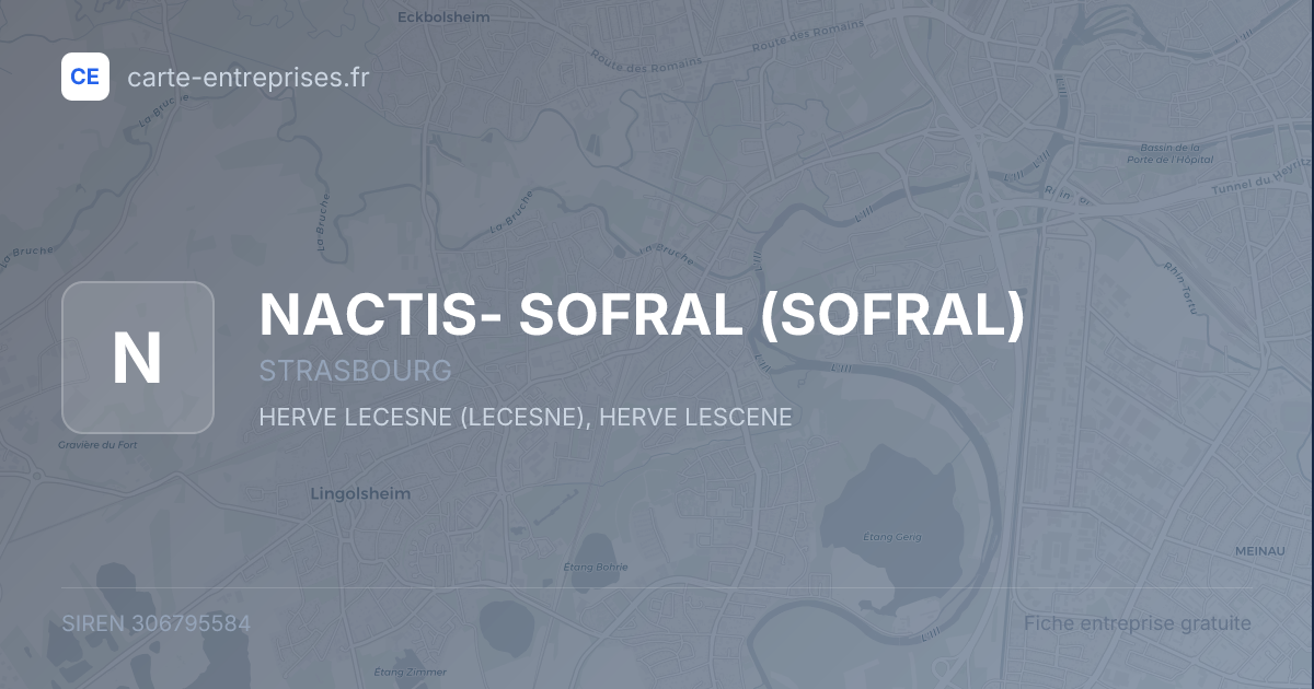 NACTIS- SOFRAL (SOFRAL) — 306795584 — fiche entreprise