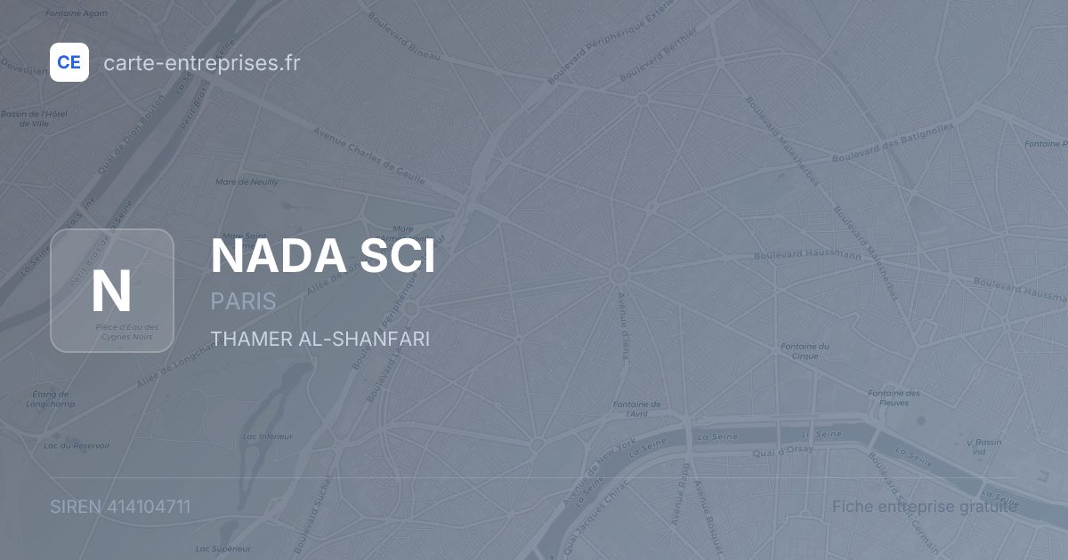NADA SCI — 414104711 — fiche entreprise