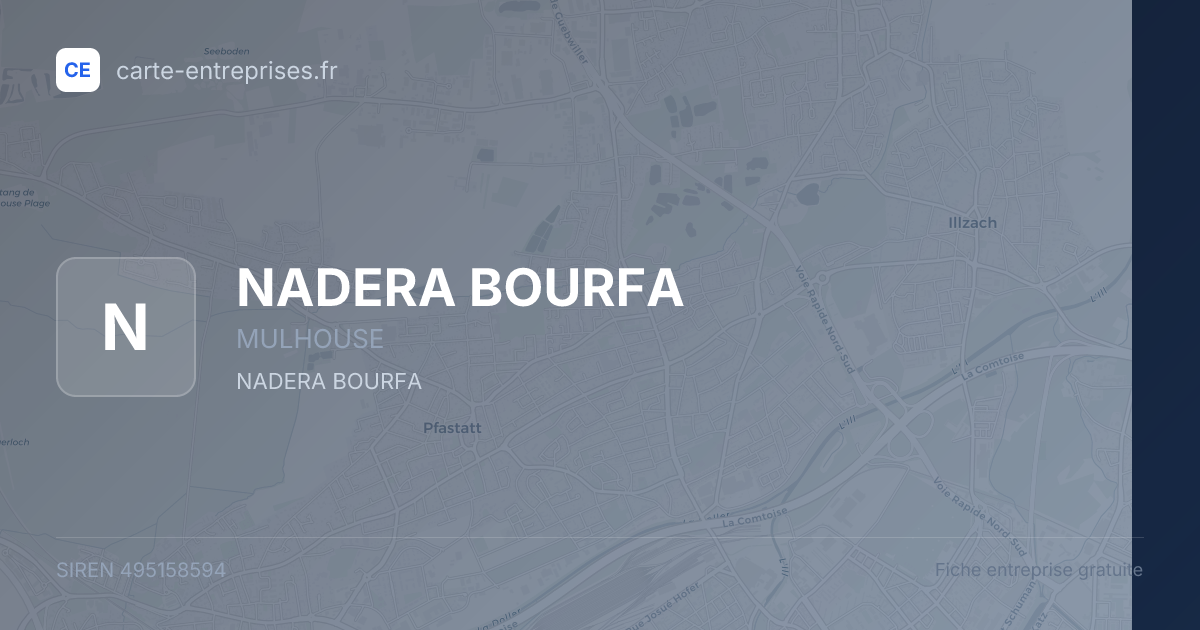 NADERA BOURFA — 495158594 — fiche entreprise
