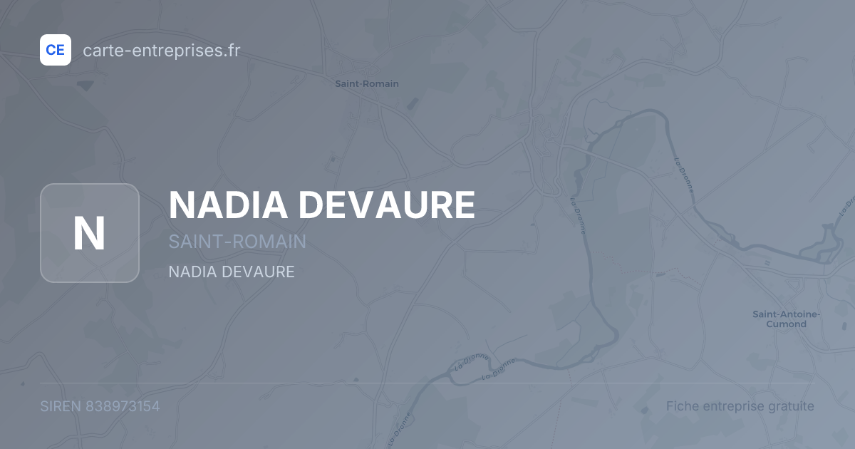 NADIA DEVAURE — 838973154 — fiche entreprise
