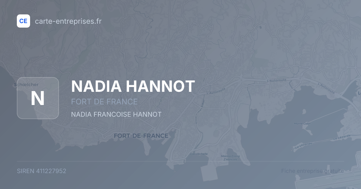 NADIA HANNOT — 411227952 — fiche entreprise