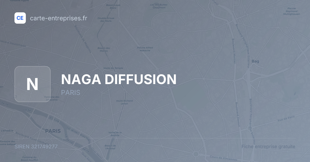 NAGA DIFFUSION — 321749277 — fiche entreprise