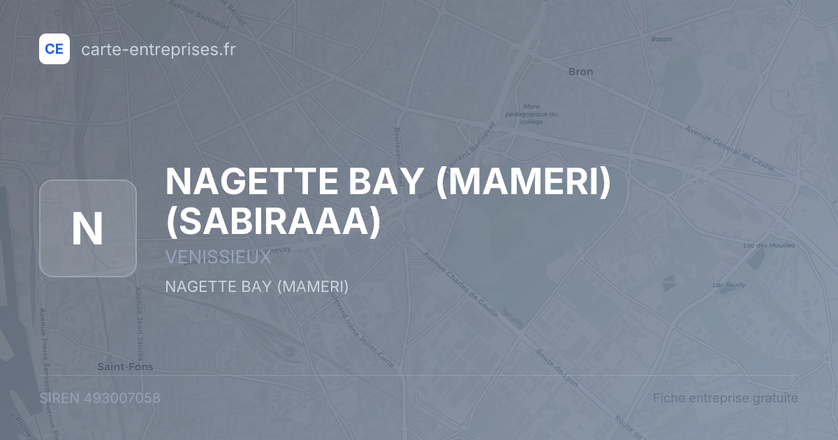 NAGETTE BAY (MAMERI) (SABIRAAA) — 493007058 — fiche entreprise