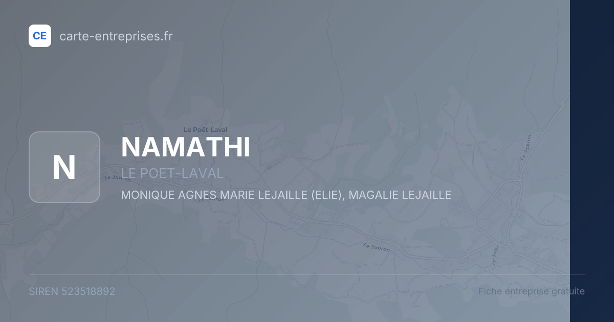 NAMATHI — 523518892 — fiche entreprise