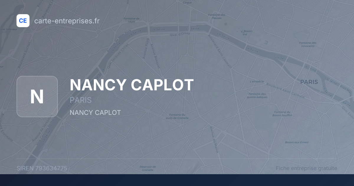 NANCY CAPLOT — 793634775 — fiche entreprise