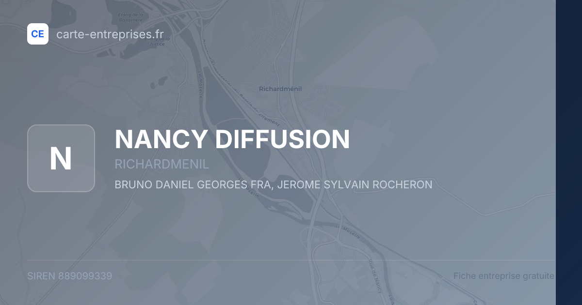 NANCY DIFFUSION — 889099339 — fiche entreprise