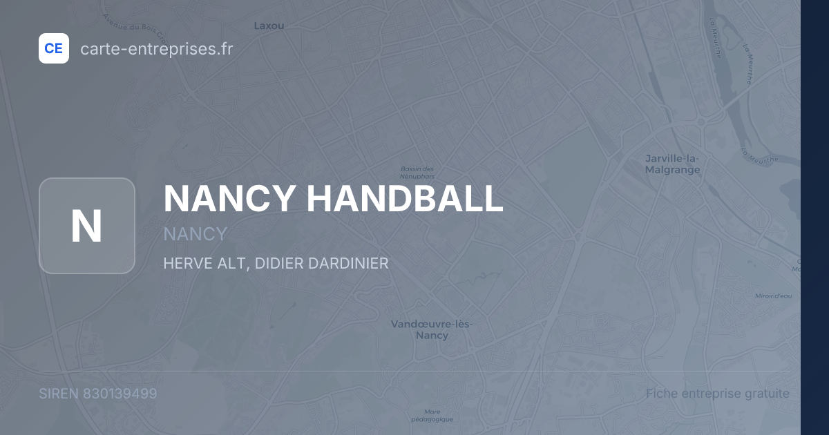 NANCY HANDBALL — 830139499 — fiche entreprise