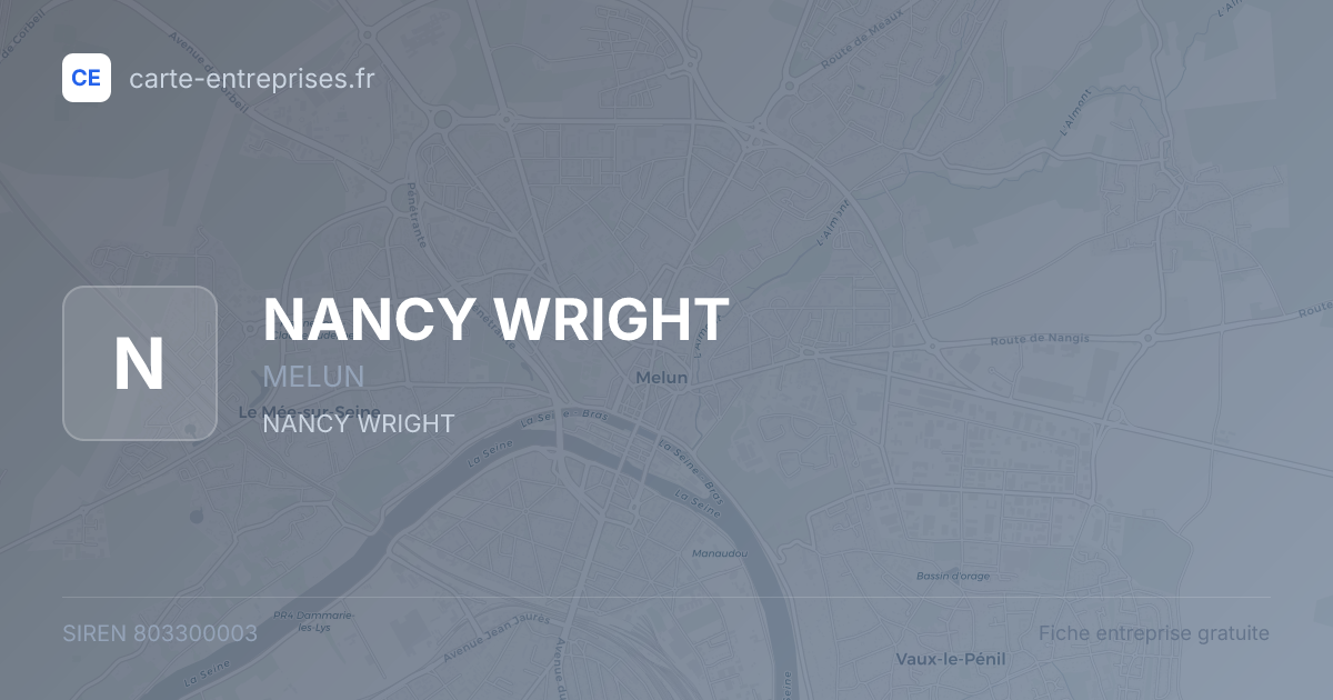 NANCY WRIGHT — 803300003 — fiche entreprise