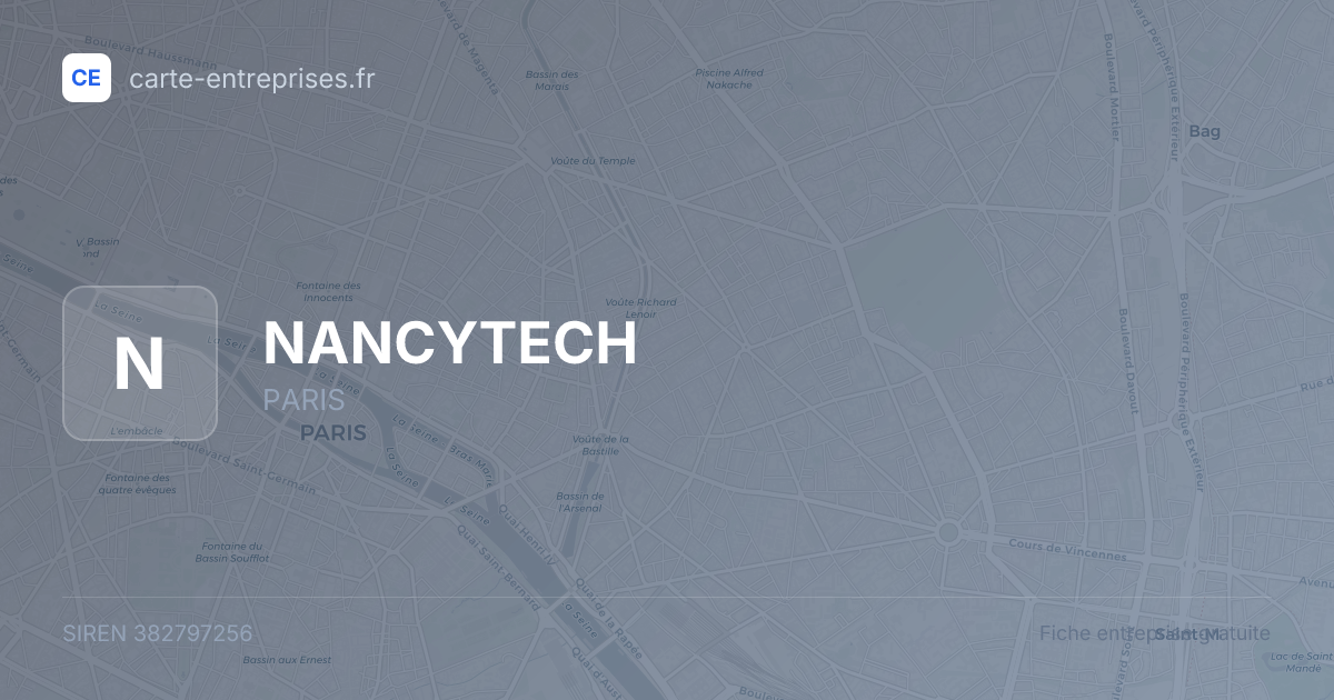 NANCYTECH — 382797256 — fiche entreprise
