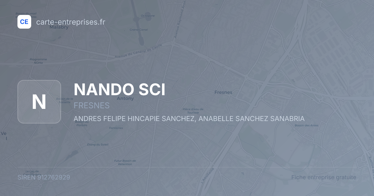 NANDO SCI — 912762929 — fiche entreprise