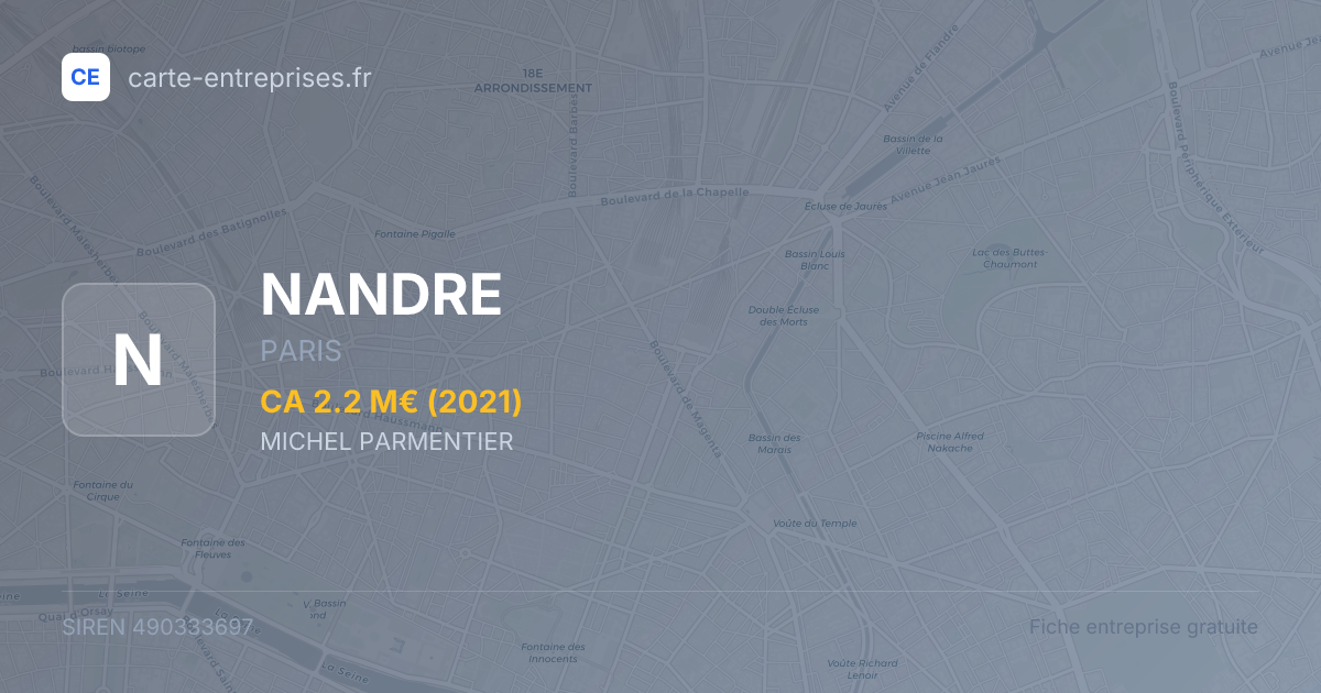 NANDRE — 490333697 — fiche entreprise