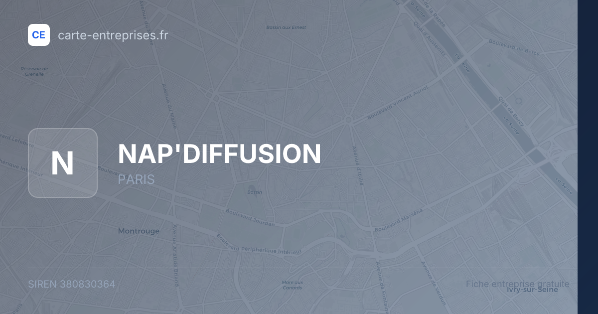 NAP'DIFFUSION — 380830364 — fiche entreprise