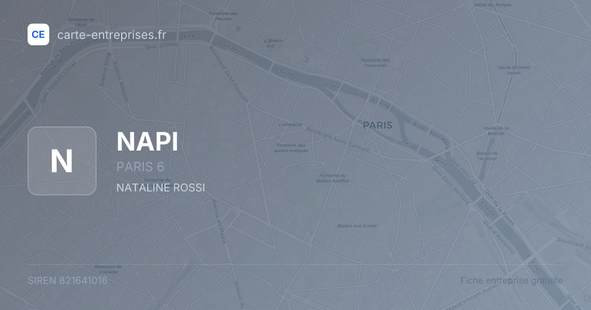 NAPI — 821641016 — fiche entreprise