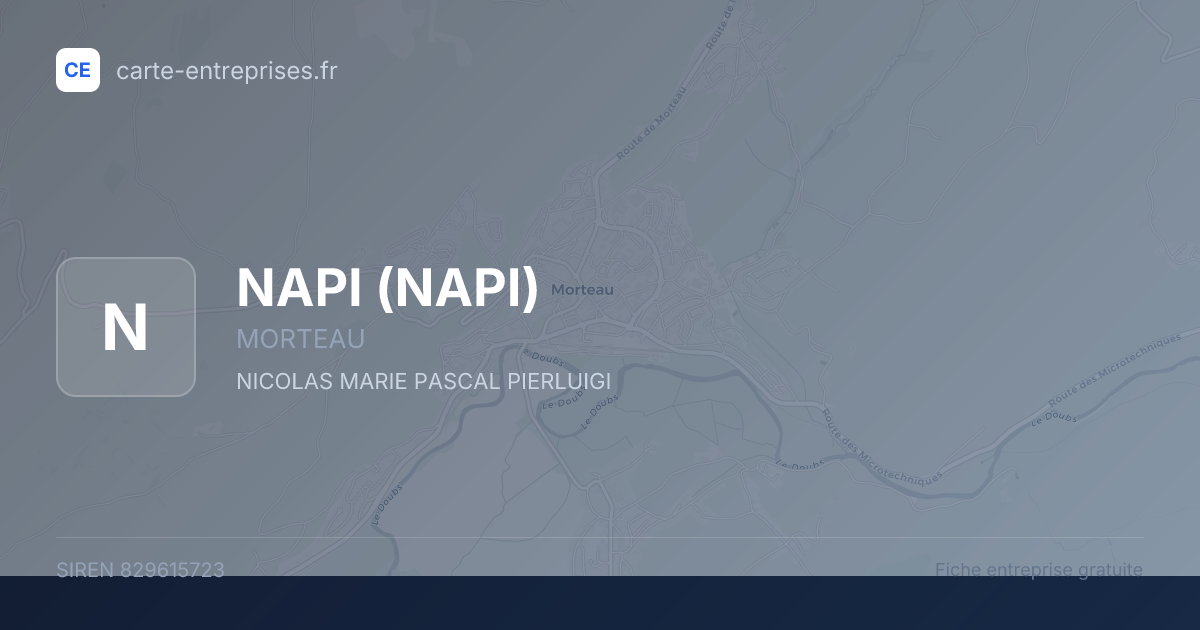 NAPI — 829615723 — fiche entreprise