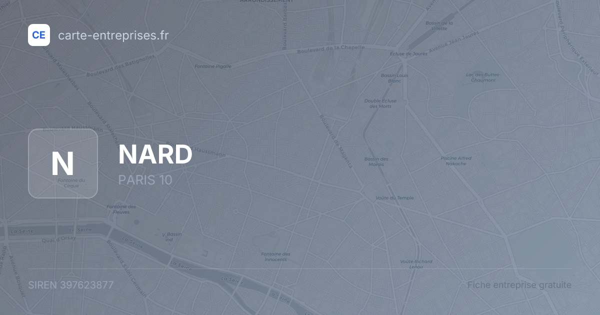 NARD — 397623877 — fiche entreprise