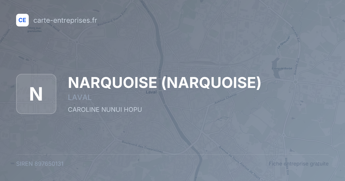 NARQUOISE — 897650131 — fiche entreprise