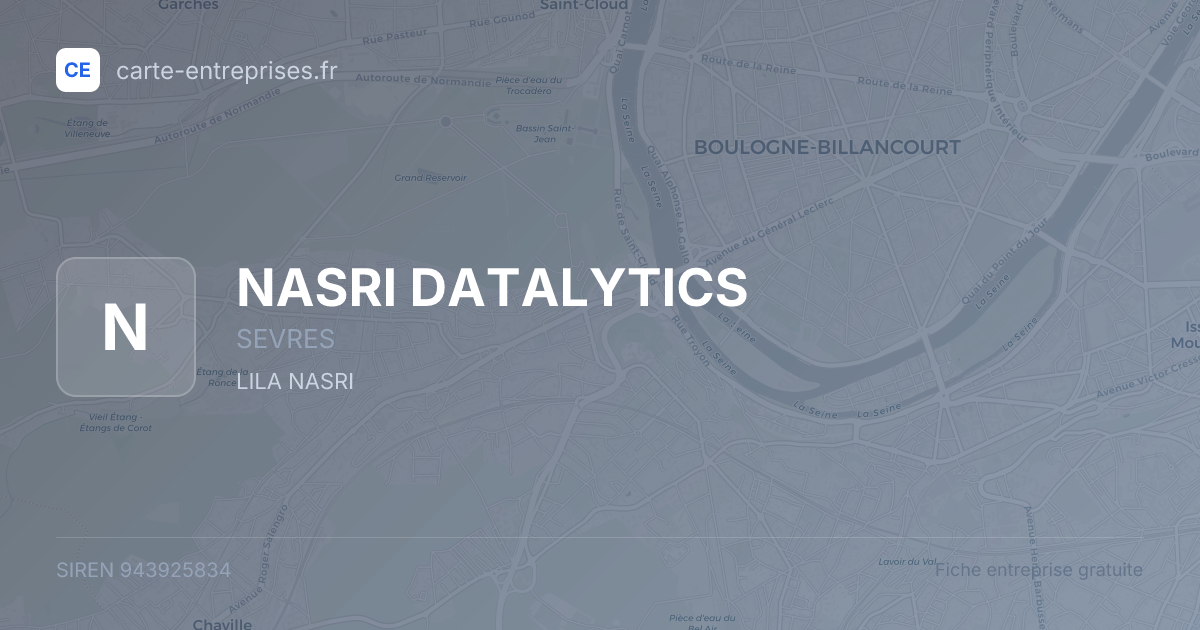 NASRI DATALYTICS — 943925834 — fiche entreprise