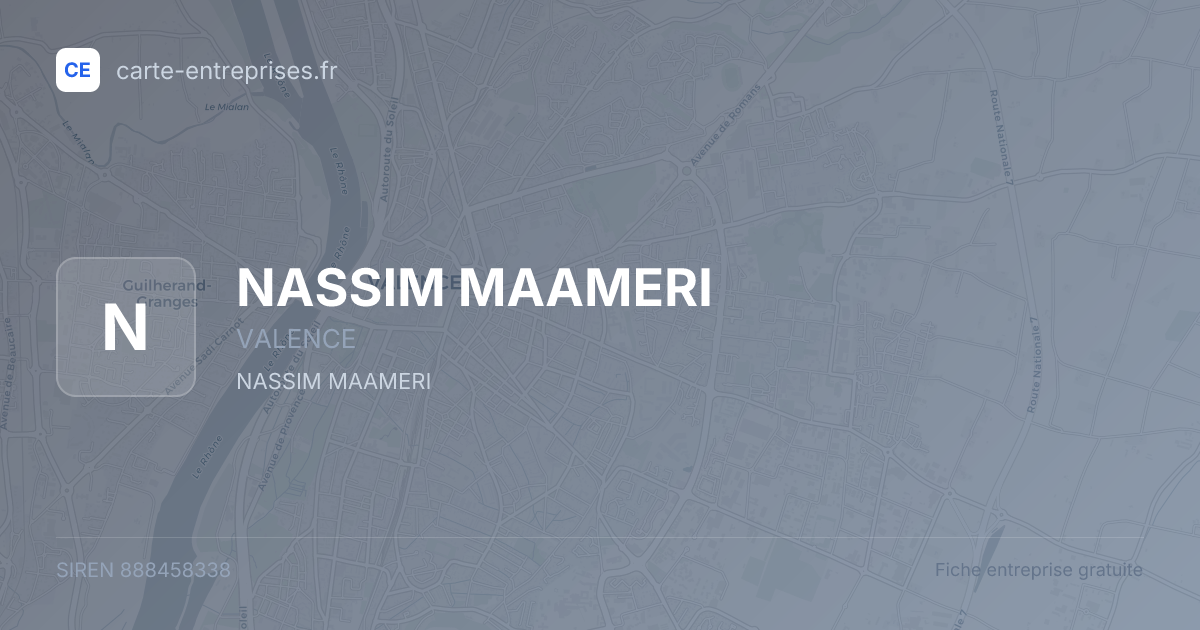 NASSIM MAAMERI — 888458338 — fiche entreprise