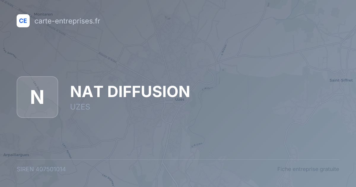 NAT DIFFUSION — 407501014 — fiche entreprise