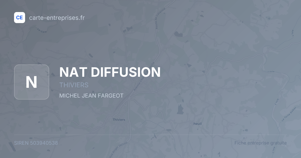 NAT DIFFUSION — 503940538 — fiche entreprise