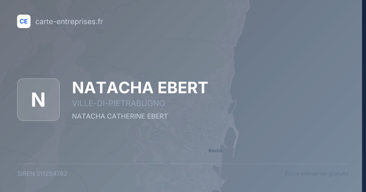NATACHA EBERT — 511284762 — fiche entreprise