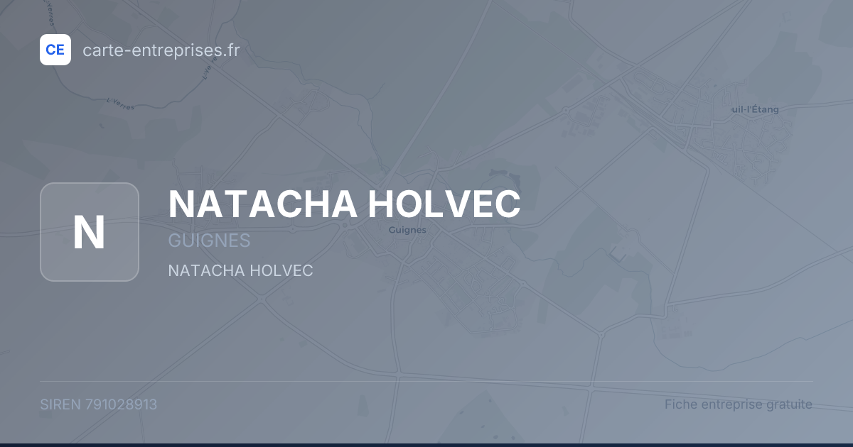 NATACHA HOLVEC — 791028913 — fiche entreprise