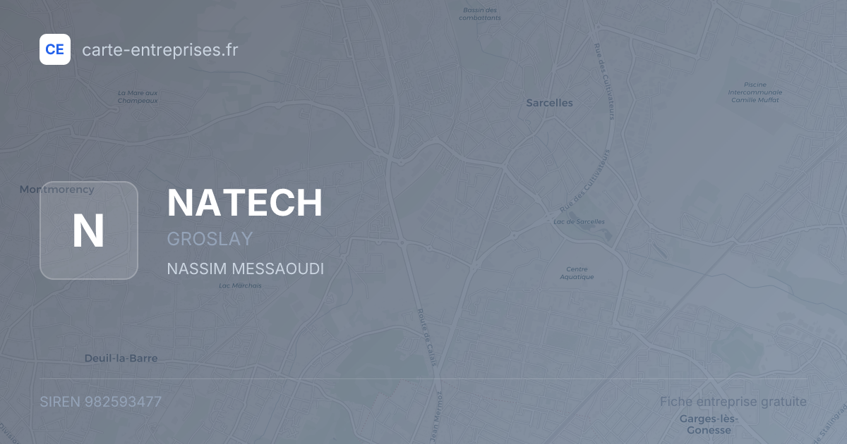 NATECH — 982593477 — fiche entreprise