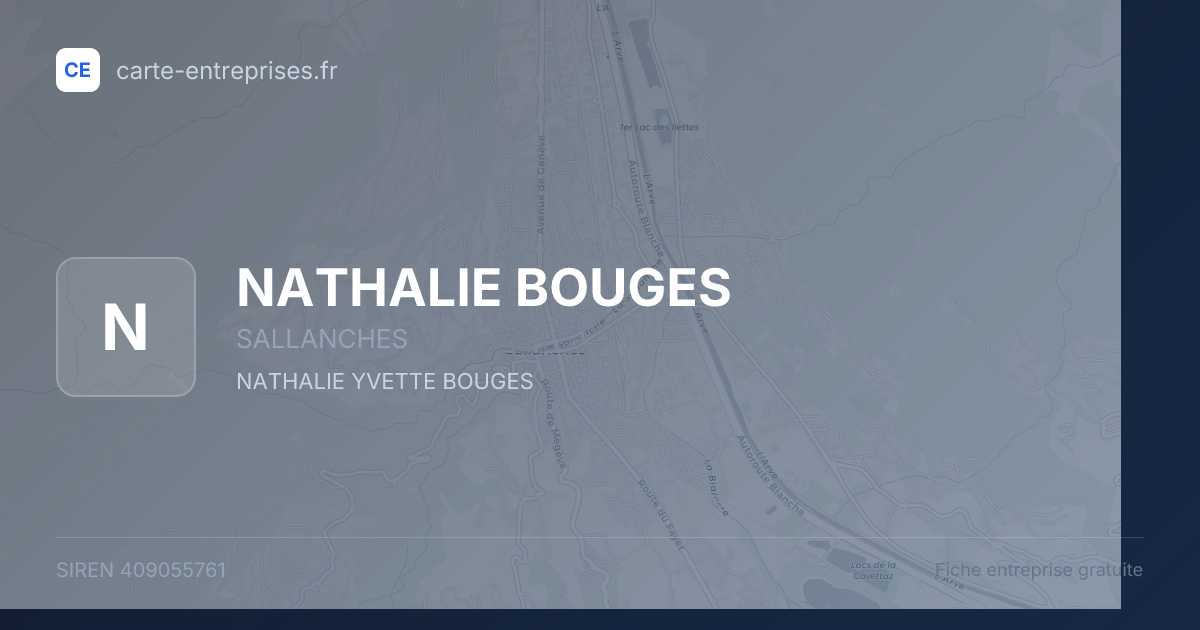 NATHALIE BOUGES — 409055761 — fiche entreprise