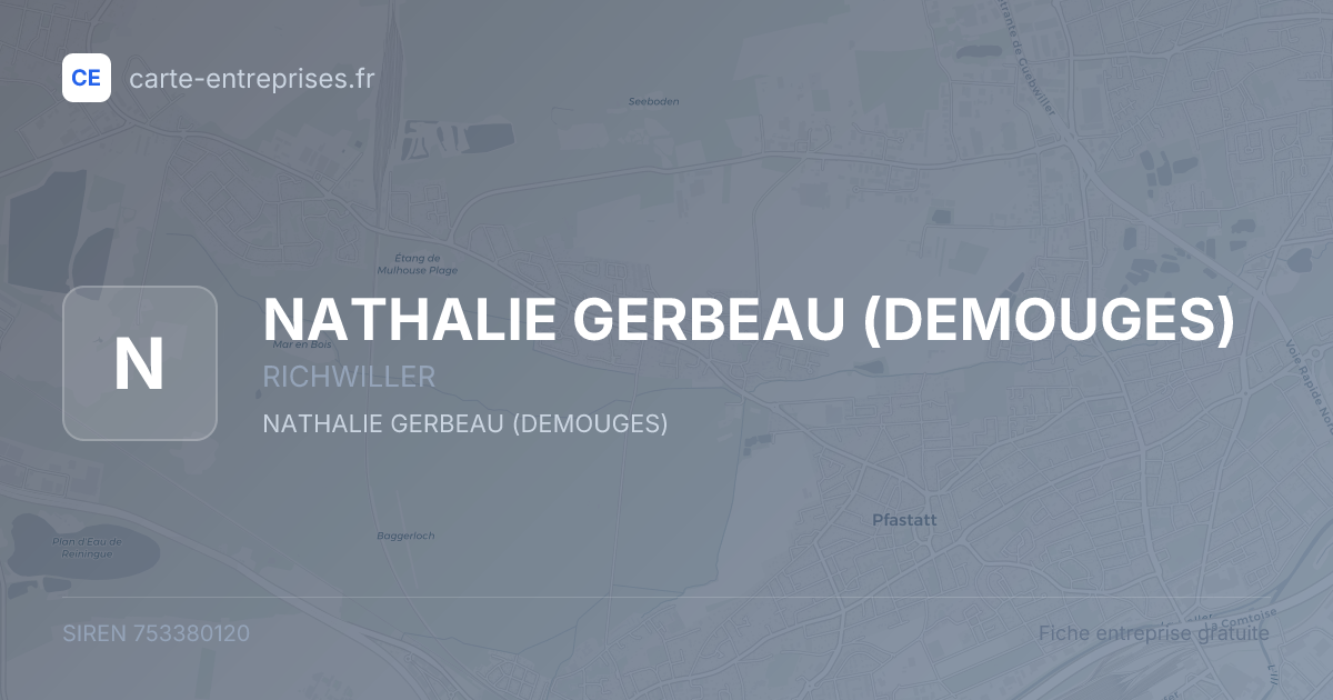 NATHALIE GERBEAU (DEMOUGES) — 753380120 — fiche entreprise