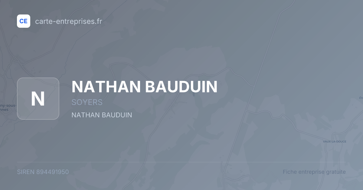 NATHAN BAUDUIN — 894491950 — fiche entreprise